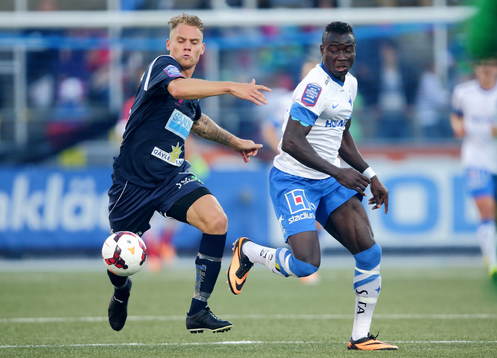 Gefles David Fällman och Norrköpings Alhaji Kamara