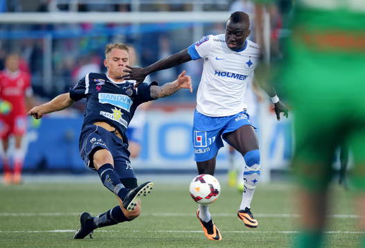 Gefles David Fällman och Norrköpings Alhaji Kamara