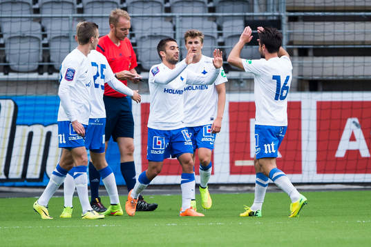 Norrköpings spelare jublar