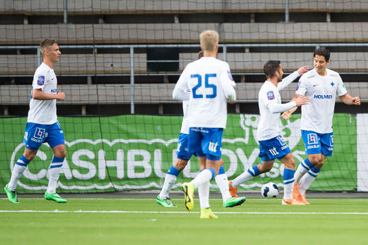Norrköpings spelare jublar
