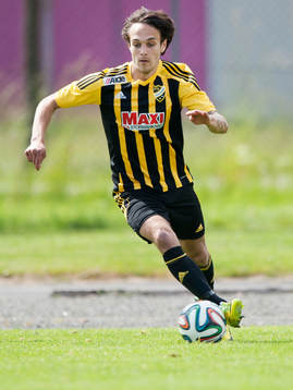 IFK Hässleholms Karim Al-Asi i matchen i division 3 mellan
