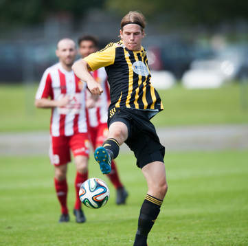 IFK Hässleholms Filip Ranmo i matchen i division 3 mellan