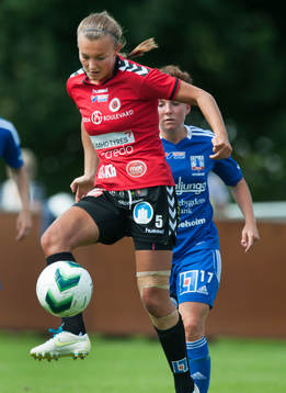 Kristianstads Olivia Welin i matchen i damallsvenskan