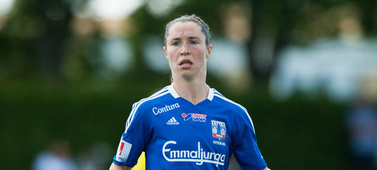 Vittsjös Jane Ross i matchen i damallsvenskan mellan