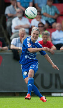 Vittsjös Jane Ross i matchen i damallsvenskan mellan