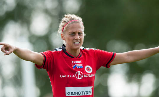 Kristianstads Therese Björck i matchen i damallsvenskan