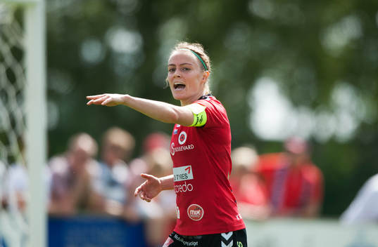 Kristianstads lagkapten Sif Atladottir i matchen i