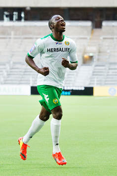 Hammarbys Amadaiya Rennie jublar