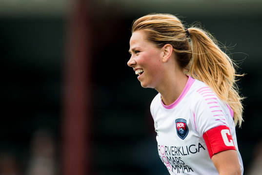 Rosengårds Sara Björk Gunnarsdottir jublar
