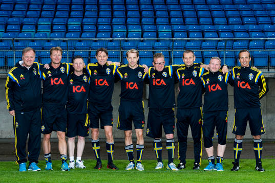 Lagbild U21 Sverige, från vänster, Gerhard Sager,