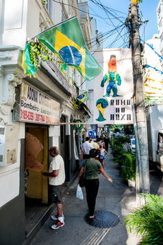 Hulk på en skylt. Miljöbilder i Rio de Janeiro