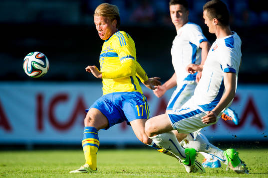 Sveriges Nicklas Bärkroth och Slovakien David Hudák