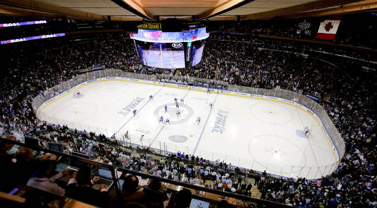 The New York Rangers and the Los Angeles Kings face off at