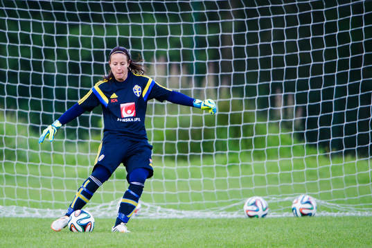 Sveriges målvakt Carola Söberg