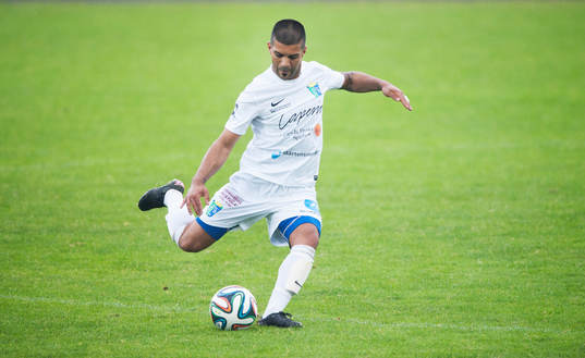 Bovar Karim, BW90, i matchen i DM mellan IFK Hässleholm
