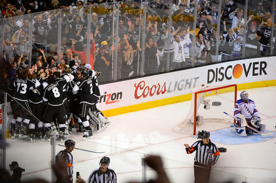 New York Rangers goaltender Henrik Lundqvist lies