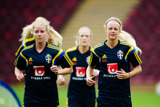 Sveriges Jenny Hjohlman och Amanda Ilestedt