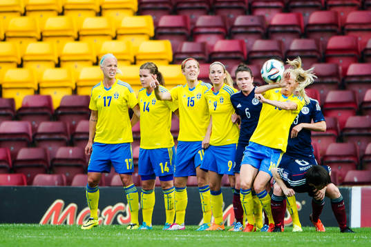 Sveriges Caroline Seger, Hanna Folkesson, Therese Sjögran,