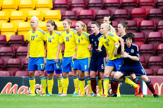 Sveriges Caroline Seger Hanna Folkesson, Therese Sjögran,