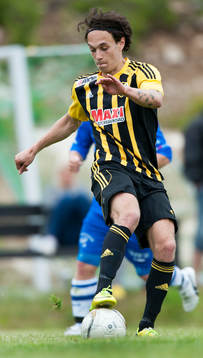 IFK Hässleholms Karim Al-Asi i matchen i division 3 mellan