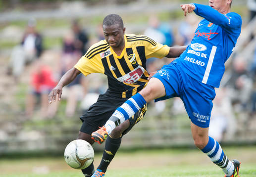 Hässleholms Junior Bangura i matchen i division 3 mellan