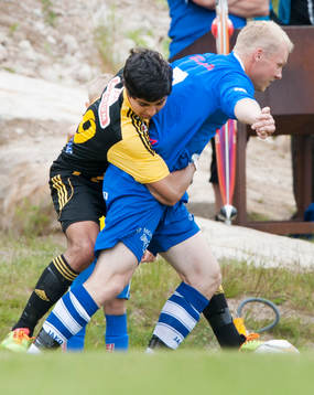 Hässleholms Diego Delgado i matchen i division 3 mellan