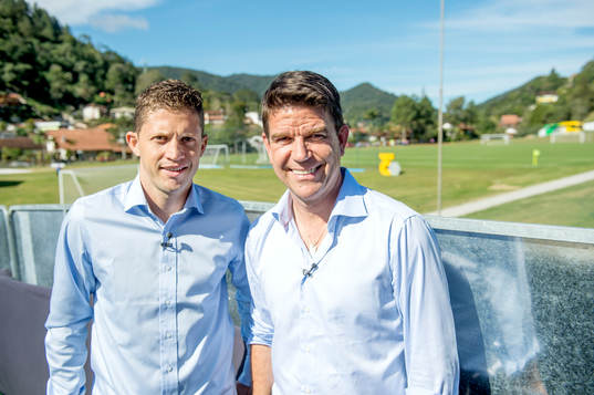 Patrick Ekwall och Paulinho, expertkommentator TV4