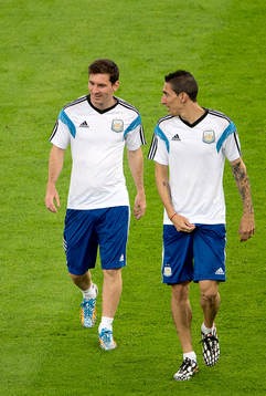 Argentinas Angel Di Maria och Lionel Messi