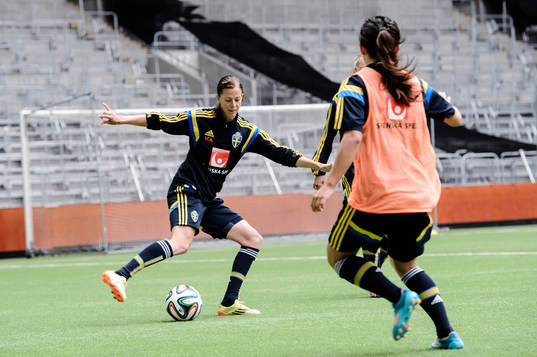 Lotta Schelin  och Malin Diaz Pettersson