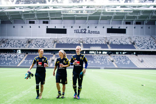 Sveriges Therese Sjögran, Sara Thunebro och målvakt