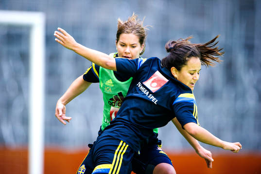 Sveriges Hanna Folkesson och Malin Diaz