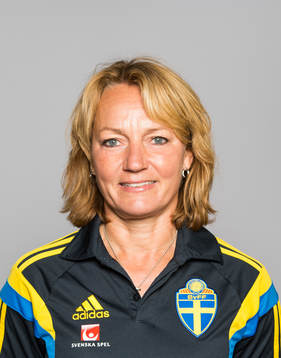 Sveriges damfotbollandslags sjukgymnast Annica Näsmark