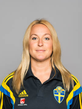 Sveriges damfotbollandslags administratör Linn Backe