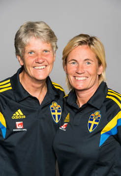 Sveriges damfotbollandslags förbundskapten Pia Sundhage