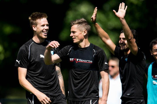 Malmö FFs Pontus Jansson, Markus Rosenberg och före detta