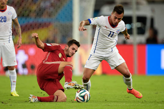 Chiles Eduardo Vargas och Spaniens Koke