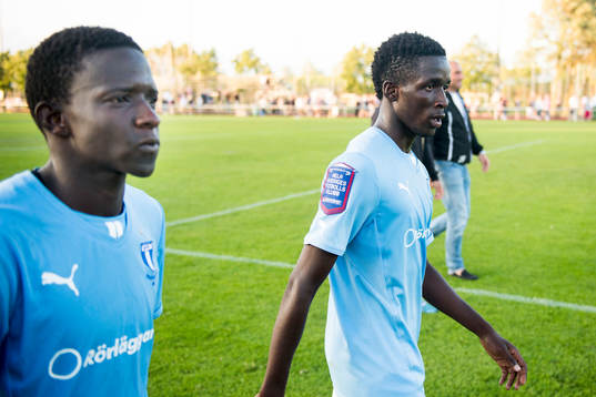 Malmö FFs provspelare Osseynou Ndiaye och Seydina Keita