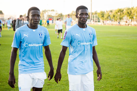 Malmö FFs provspelare Osseynou Ndiaye och Seydina Keita