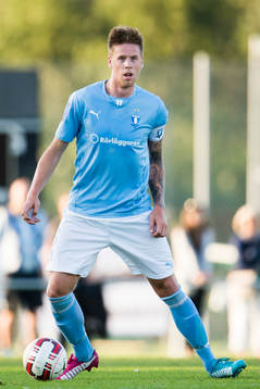 Malmö FFs Pontus Jansson som gjorde sin sista match innan