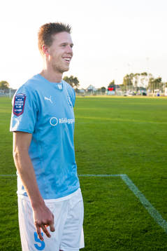 Malmö FFs Pontus Jansson som gjorde sin sista match innan