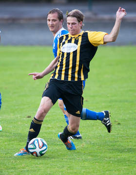 IFK Hässleholms Filip Ranmo i matchen i division 3 mellan