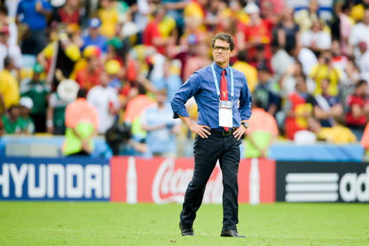 Rysslands förbundskapten Fabio Capello deppar
