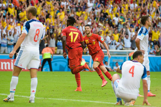 Belgiens Divock Origi jublar