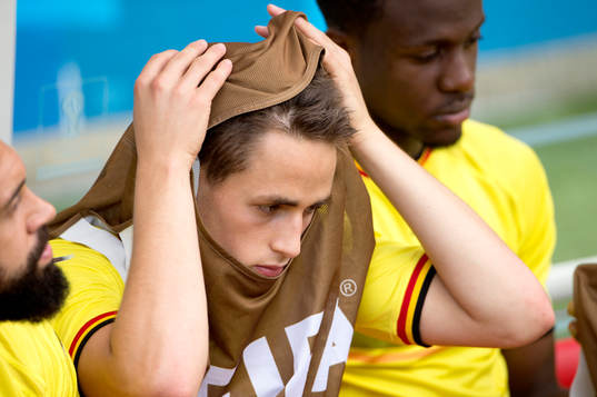 Belgiens Adnan Januzaj på avbytarbänken