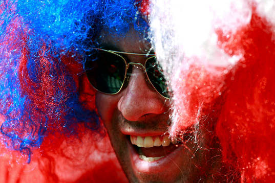 SAO PAULO, BRASIL - JUNIO 18: Aficion de Chile, durante el