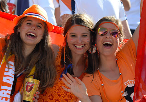 SAO PAULO, BRASIL - JUNIO 18: Aficion de Holanda, durante