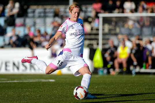 Rosengårds Therese Sjögran laddar för skott