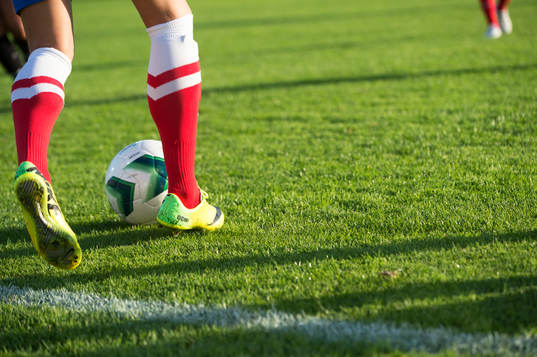 Bollkontroll i matchen i damallsvenskan mellan Kristianstad