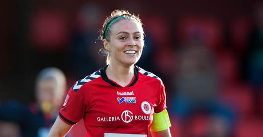 Kristianstads lagkapten Sif Atladottir i matchen i