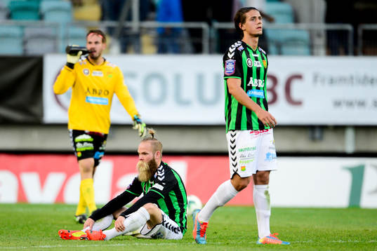 GAIS Asegeir Asgeirsson och Mirza Mujcic (th) deppar